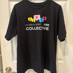 Vintage Bayside PINK Victoria's Secret Collective Black T Shirt